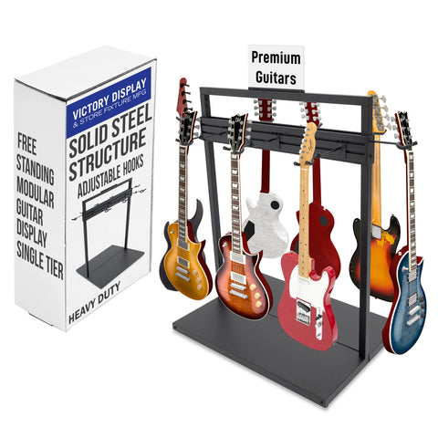 Free Standing Modular Guitar Display Single Tier