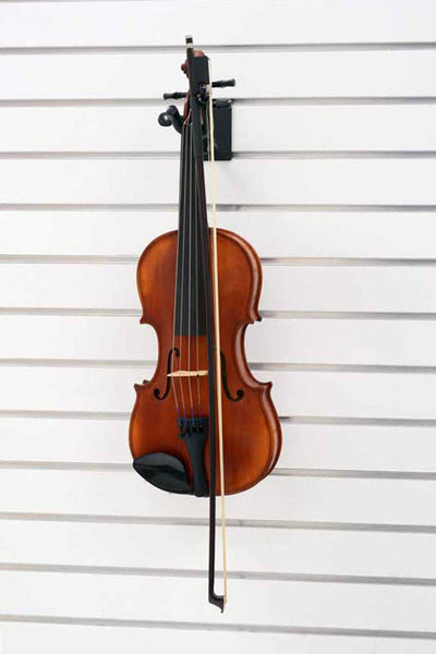 3" Violin / Viola Hanger with Bow Holder, Adjustable fits slatwall and pegboard