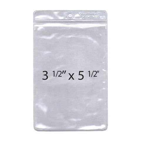 Vinyl Pouch for price cards and tickets 3 ½ w x 5 ½ h (100 pack)