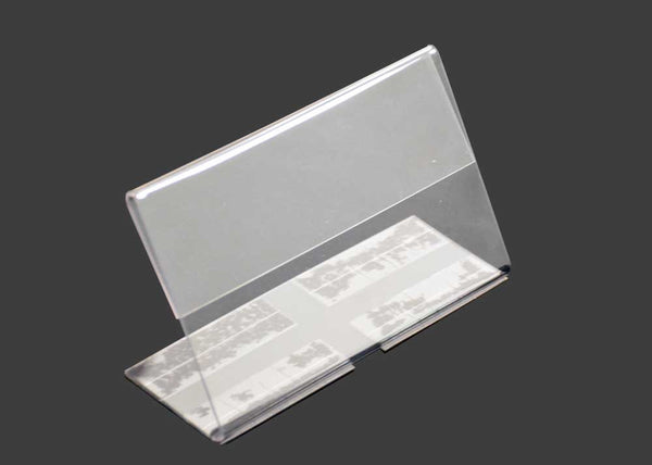 4 up Acrylic slantback sign holder w/ magnets - 5ct