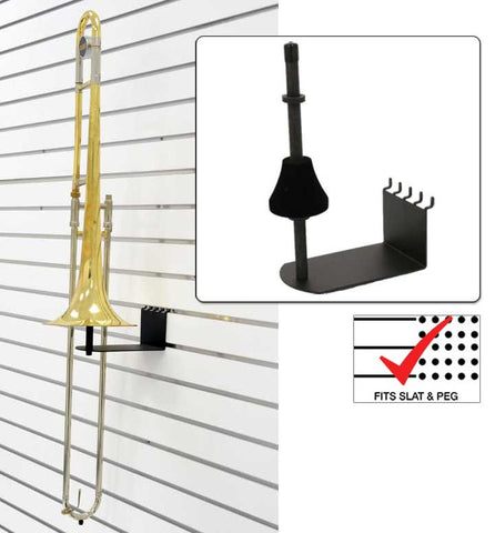 Trombone Holder fit slatwall and pegboard