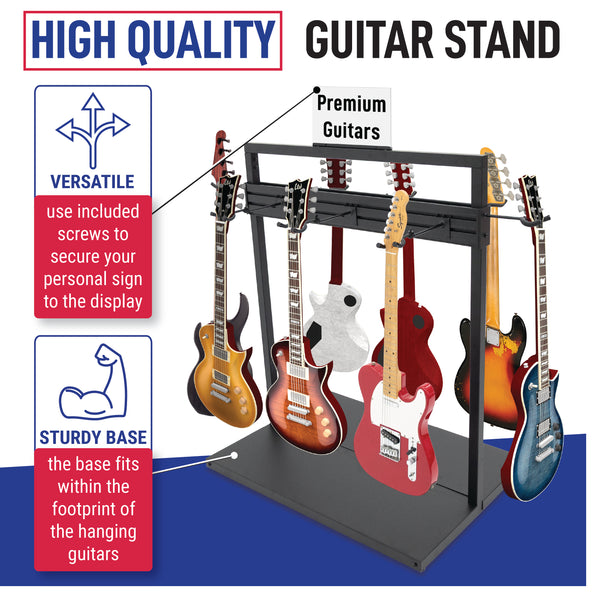 Free Standing Modular Guitar Display Single Tier