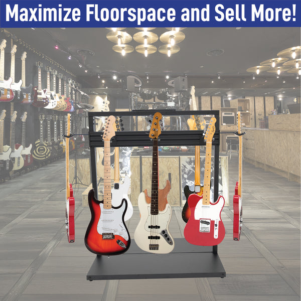 Free Standing Modular Guitar Display Single Tier