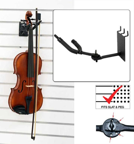 3" Violin / Viola Hanger with Bow Holder, Adjustable