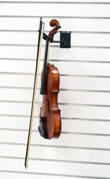 3" Violin / Viola Hanger with Bow Holder, Adjustable fits slatwall and pegboard