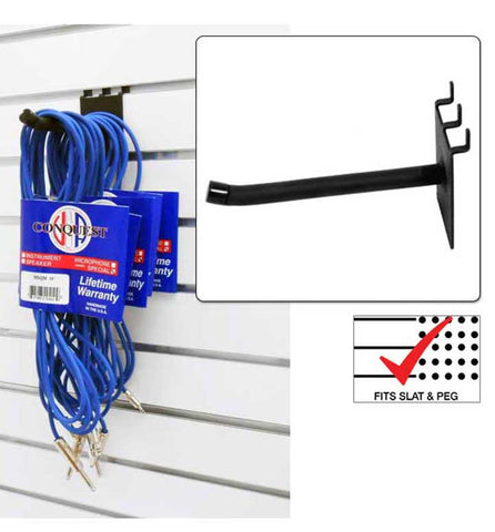 6 inch Padded Hook fits slatwall and pegboard
