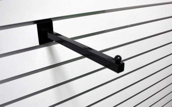 SLATWALL 12” SQUARE FACE OUT, BLACK - 5 Pack