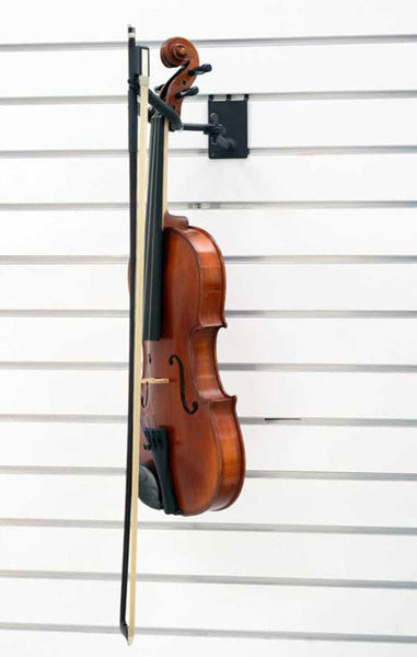 7 inch Violin / Viola Hanger with Bow Holder, Adjustable fits slatwall and pegboard