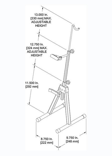 Adjustable Floor Viola/Violin Stand with bow holder specs
