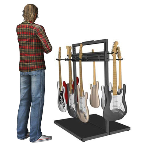 Free Standing Modular Guitar Display Single Tier