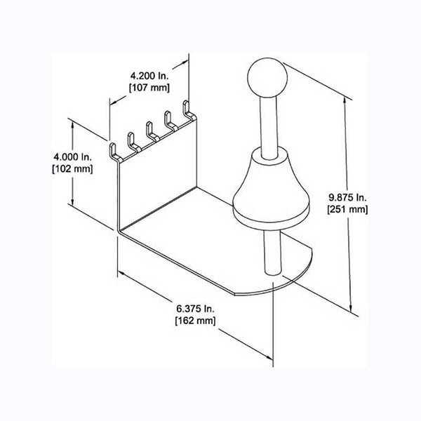 Flugelhorn & Soprano Sax Holder fits slatwall and pegboard specs