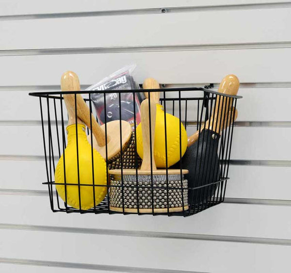 Basic Basket 12 inch x 12 inch x 8 inch fits slatwall and pegboard
