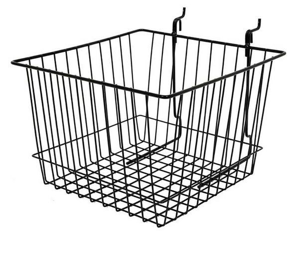 Basic Basket 12 inch x 12 inch x 8 inch fits slatwall and pegboard