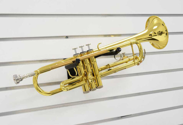 Horizontal Trumpet Holder fits slatwall and pegboard