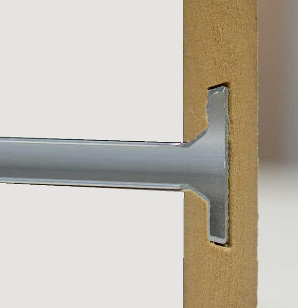 Slatwall - Light Gray w/ aluminum inserts