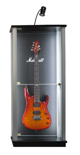 Locking Glass Guitar Display Case w/ LED's