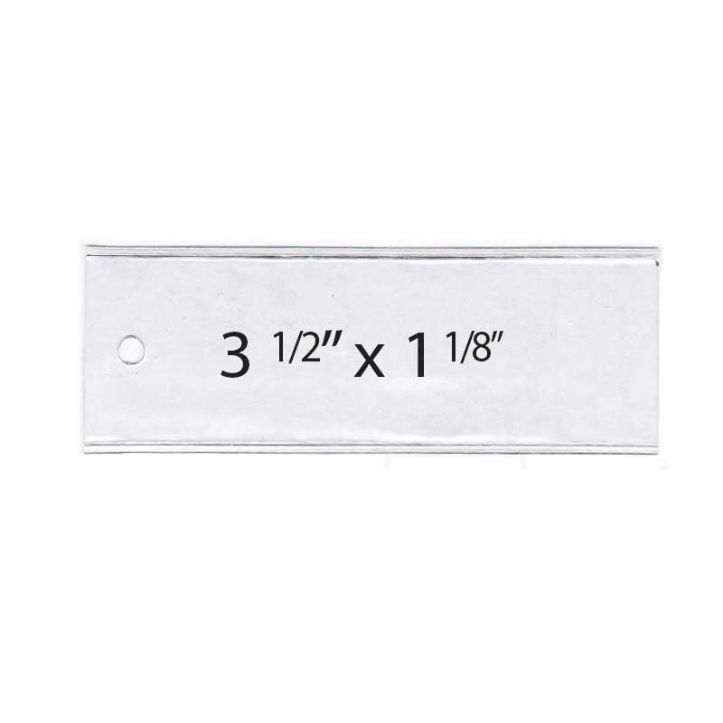 Vinyl Pouch for price cards and tickets 3 1/2" w x 1 1/8" h (100 pack)