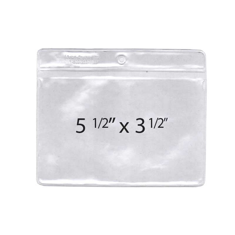 Vinyl Pouch for price cards and tickets 5 ½ w x 3 ½ h (100 pack)