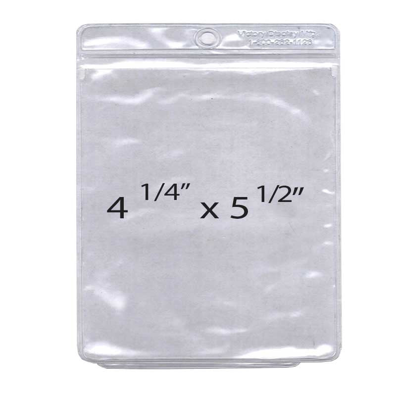 Vinyl Pouch for price cards and tickets 4 1/4" w x 5 ½ h (100 pack)