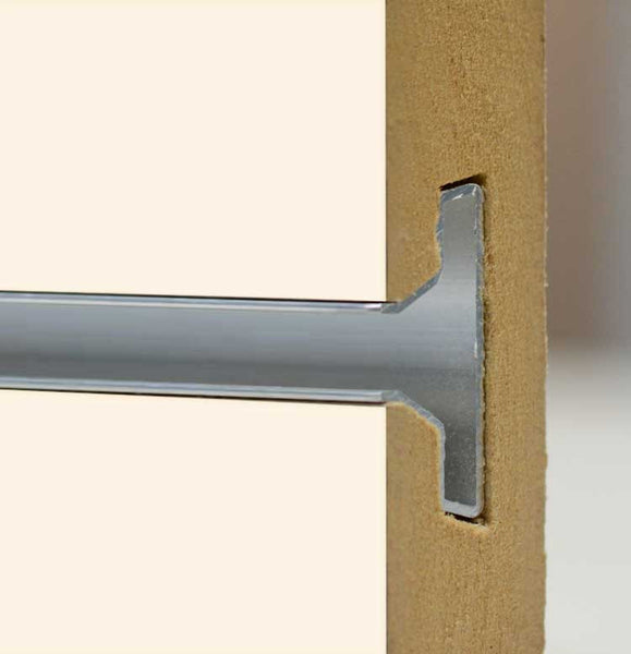 Slatwall System - Almond w/ aluminum inserts